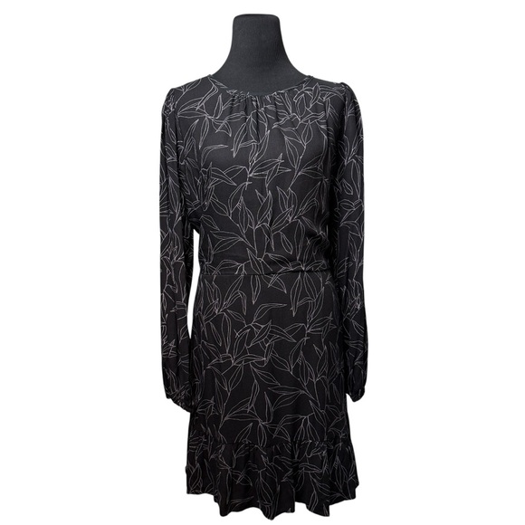 A New Day Dress SZ XL Black Purple Whimsigoth Witchy Fall Long Sleeve Vamp - Picture 9 of 9